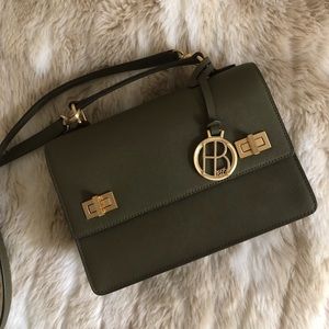 Henri Bendel green ladylike satchel crossbody